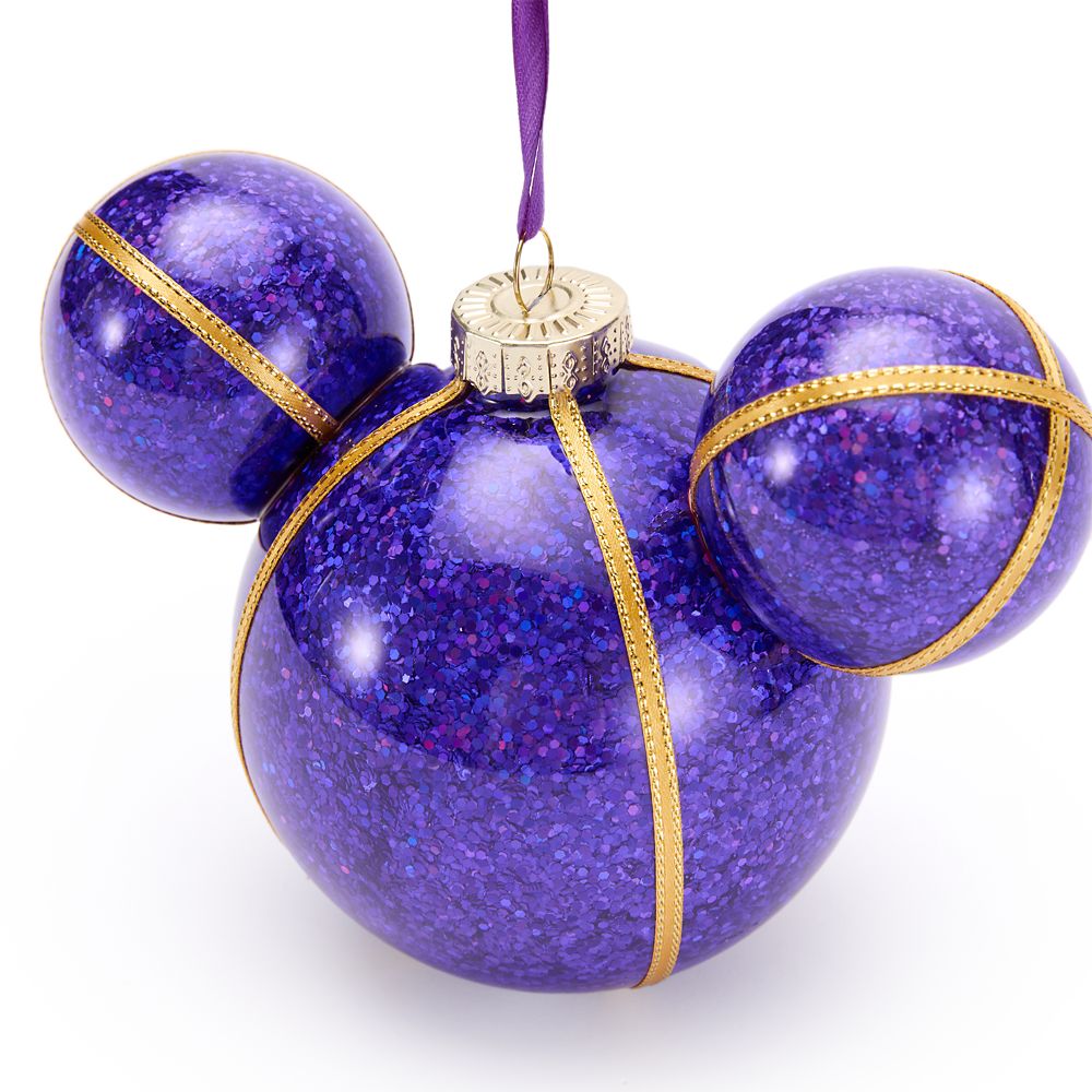 Mickey Mouse Icon Ball Ornament &ndash; Purple