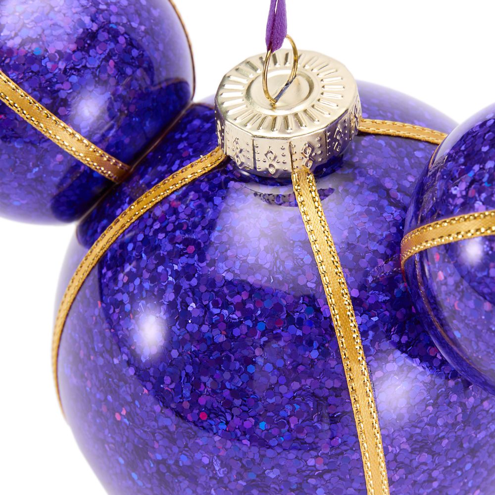 Mickey Mouse Icon Ball Ornament &ndash; Purple