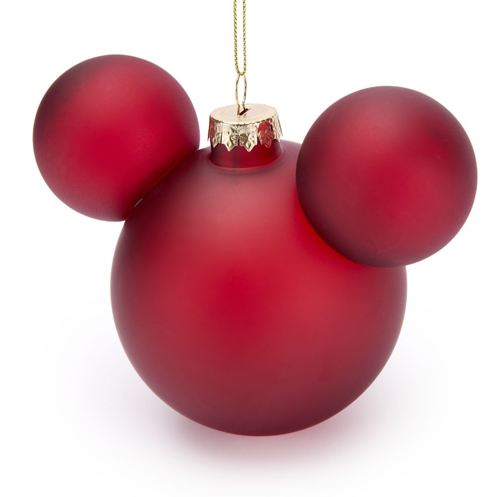 Mickey Mouse Icon Ball Ornament &ndash; Red