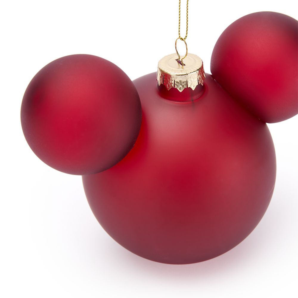 Mickey Mouse Icon Ball Ornament &ndash; Red