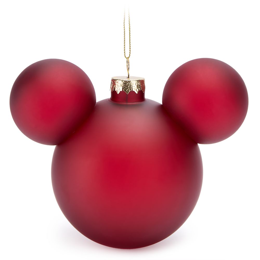 Mickey Mouse Icon Ball Ornament &ndash; Red