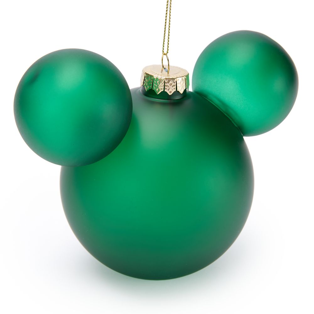Mickey Mouse Icon Ball Ornament &ndash; Green