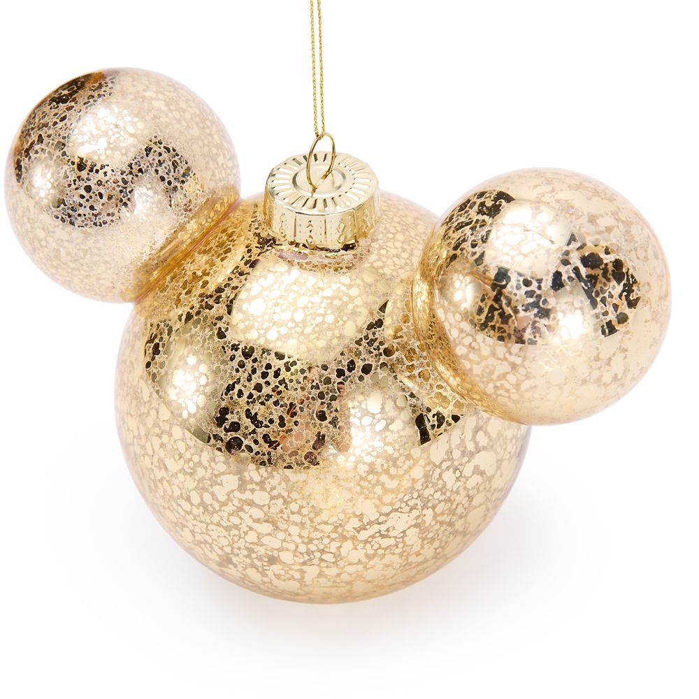 Mickey Mouse Icon Ball Ornament - Gold