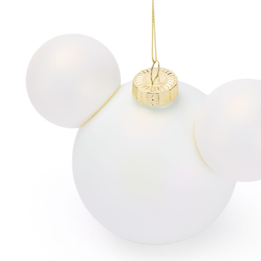 Mickey Mouse Icon Ball Ornament &ndash; Opalescent