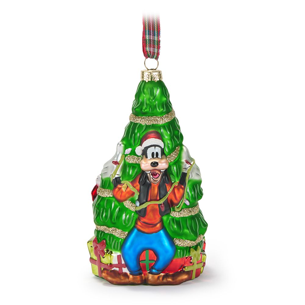 Donald Duck and Goofy Glass Ornament