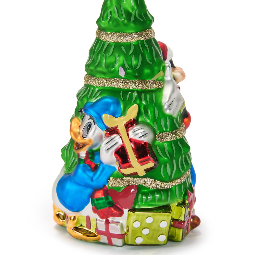 Donald Duck and Goofy Glass Ornament