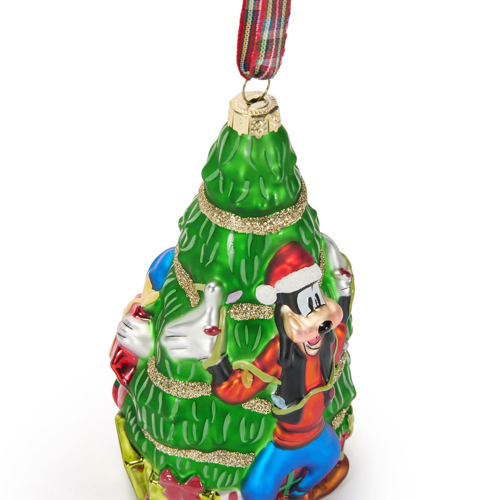 Donald Duck and Goofy Glass Ornament