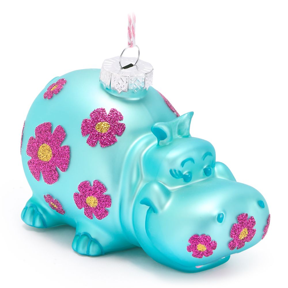 ''it's a small world'' Hippo Glass Ornament