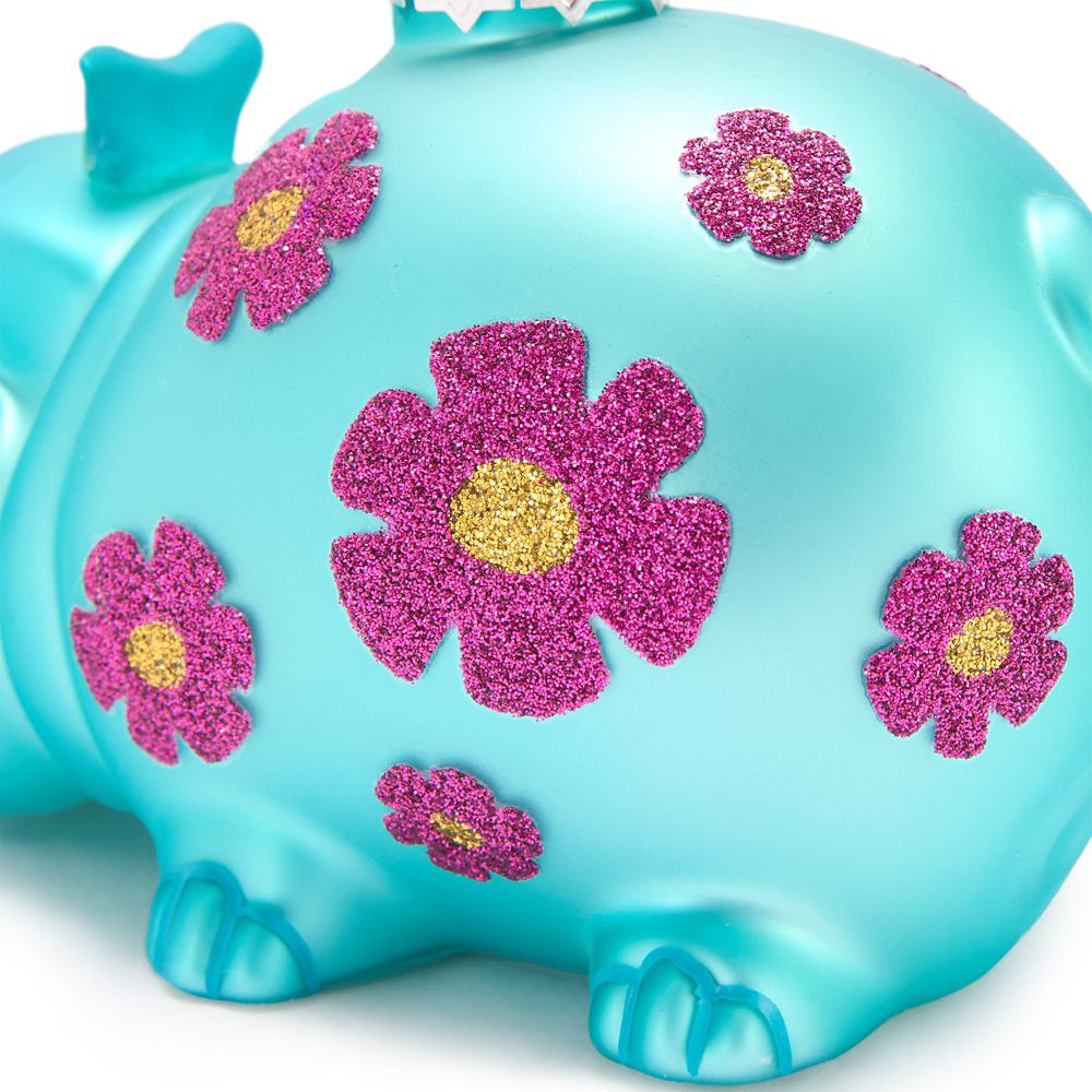 ''it's a small world'' Hippo Glass Ornament