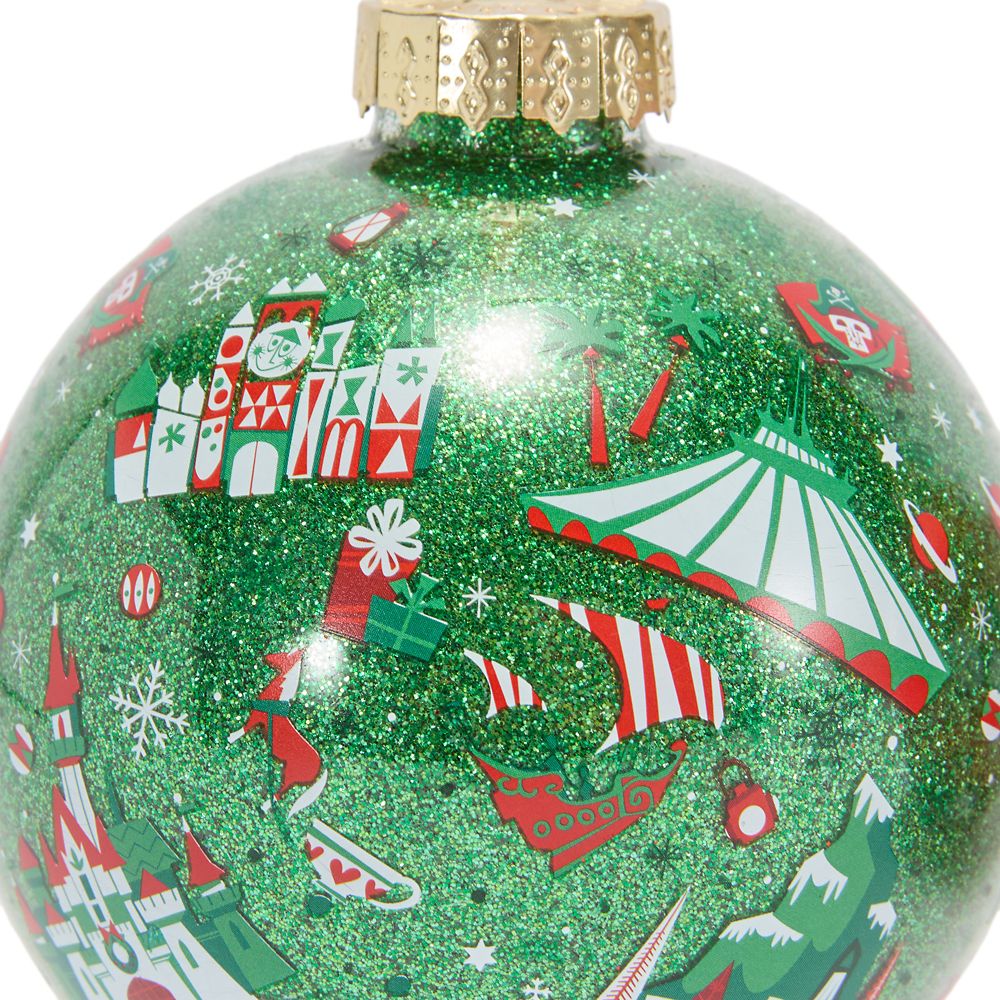 Santa Mickey and Minnie Mouse Disney Parks Glass Ball Ornament Set