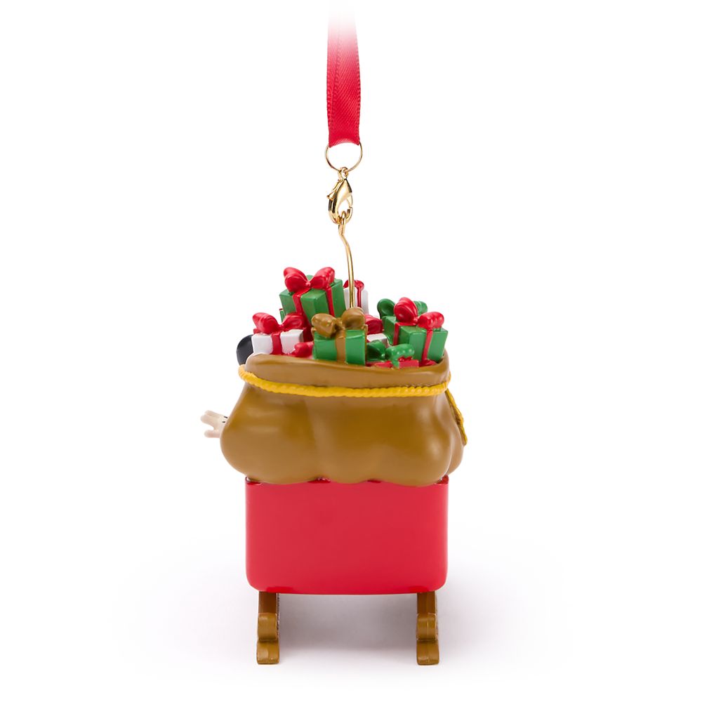 Santa Mickey and Minnie Mouse in Sleigh Holiday Ornament