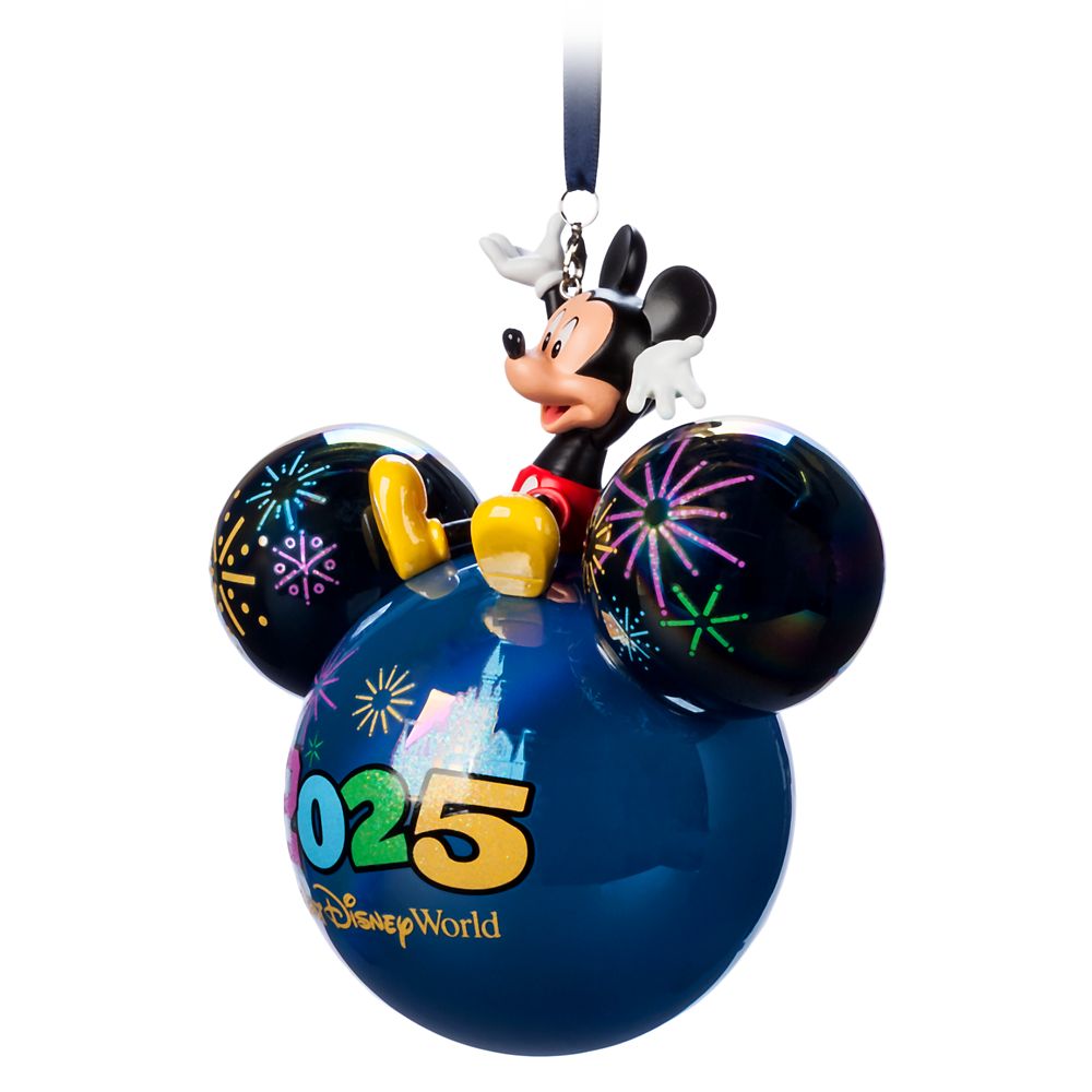 Mickey Mouse Icon Glass Ball Ornament - Disneyland 2025