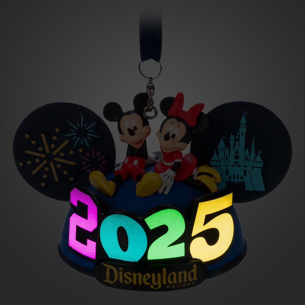Mickey Mouse and Friends Light-Up Ear Hat Ornament - Disneyland 2025