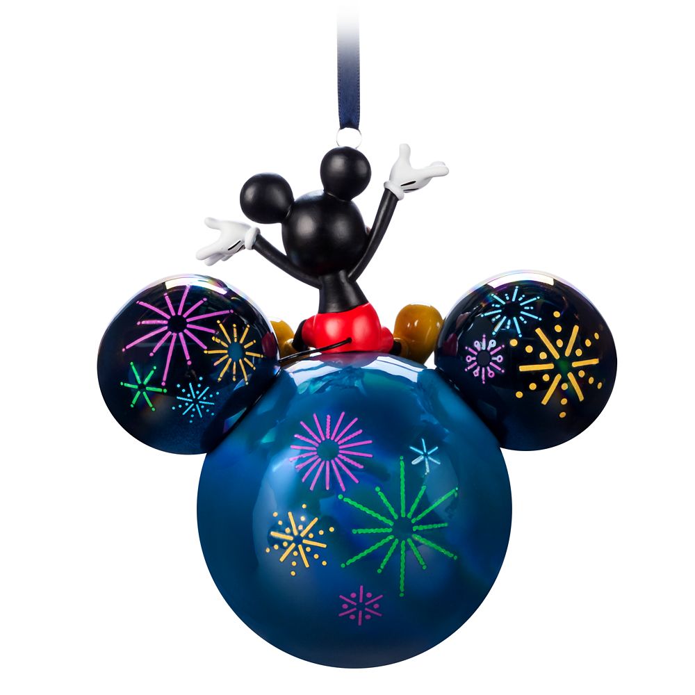 Mickey Mouse Icon Glass Ball Ornament - Walt Disney World 2025