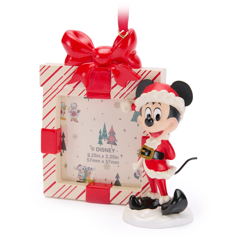 Santa Mickey Mouse Photo Frame Holiday Ornament &ndash; 2 1/4'' x 2 1/4''