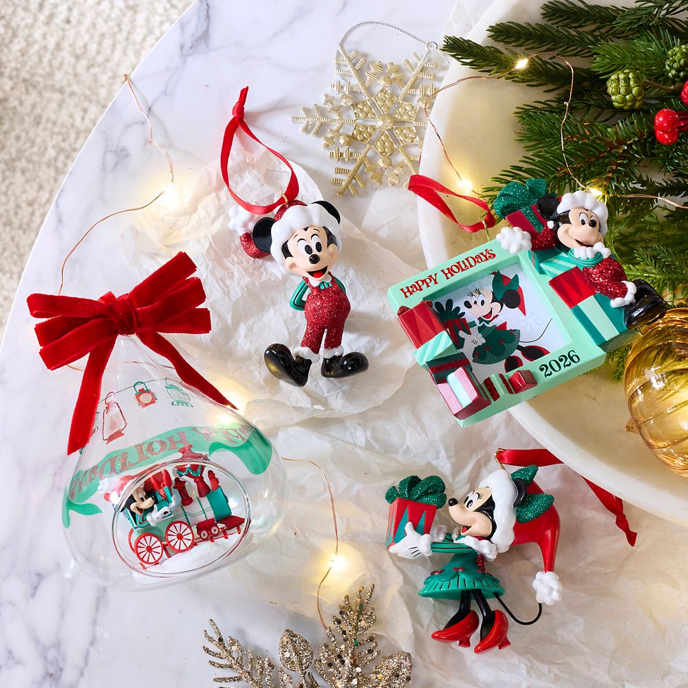 Santa Mickey Mouse 2026 Photo Frame Ornament &ndash; 2 1/4'' x 2 1/4''