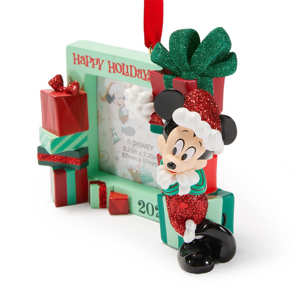 Santa Mickey Mouse 2026 Photo Frame Ornament &ndash; 2 1/4'' x 2 1/4''