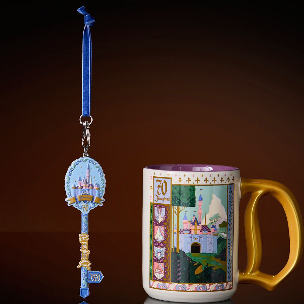 Sleeping Beauty Castle Key Ornament - Disneyland 70th Anniversary