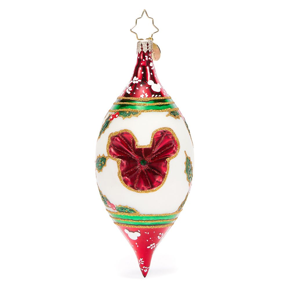 Mickey Mouse Icon Glass Droplet Ornament by Christopher Radko