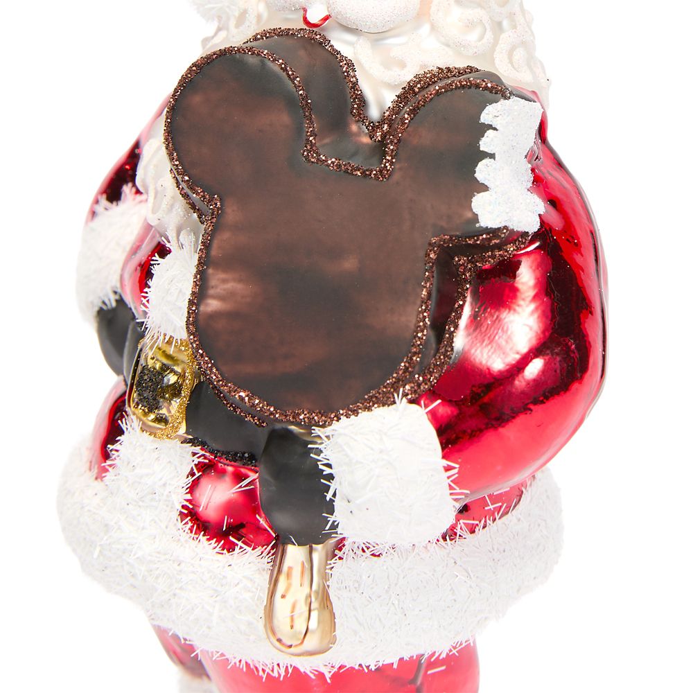Santa Claus with Mickey Mouse Icon Ice Cream Bar Figural Glass Ornament by Christopher Radko
