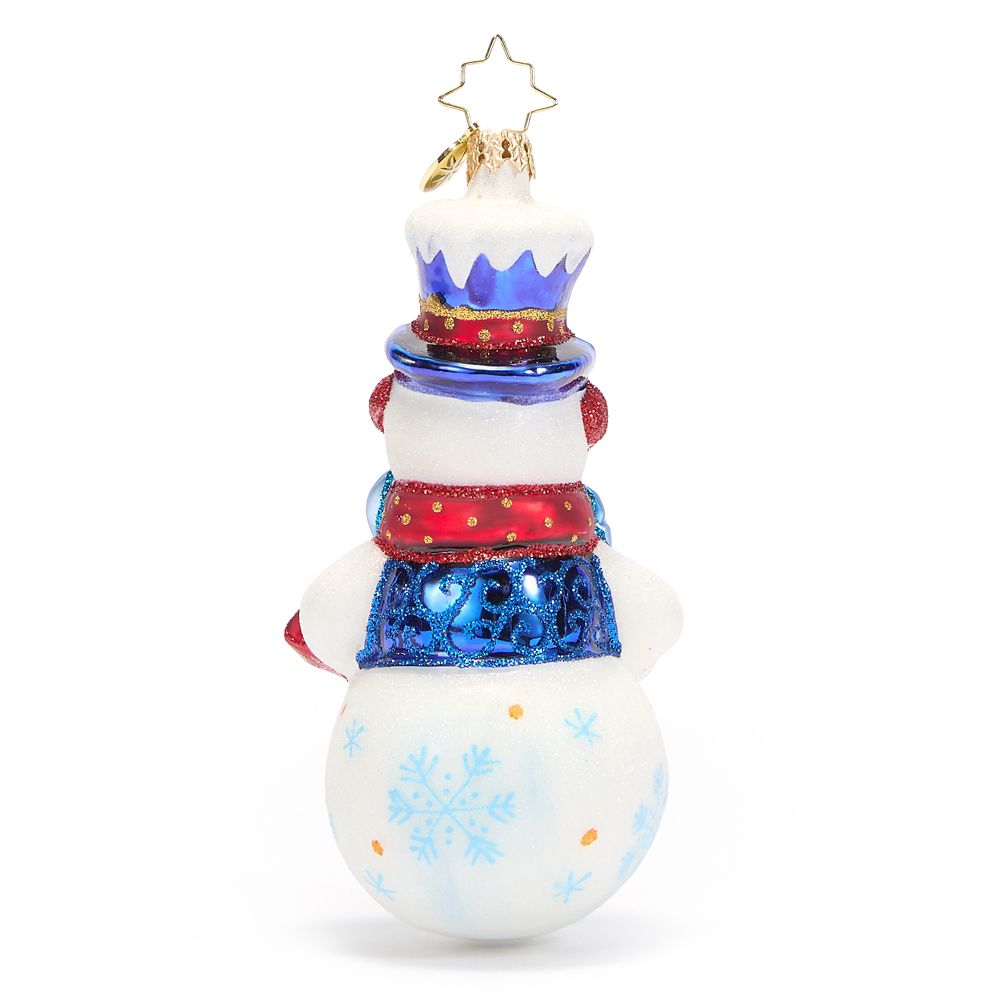 Stitch with Snowman Figural Glass Ornament by Christopher Radko