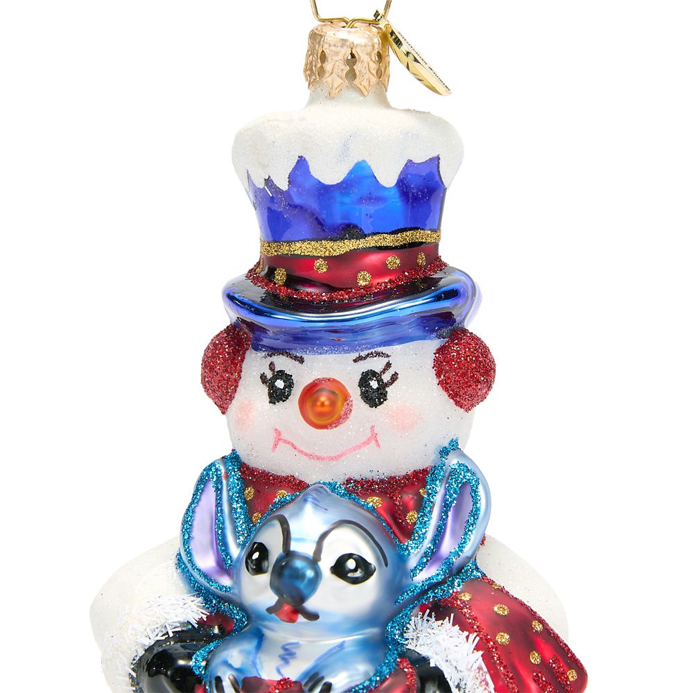Stitch with Snowman Figural Glass Ornament by Christopher Radko