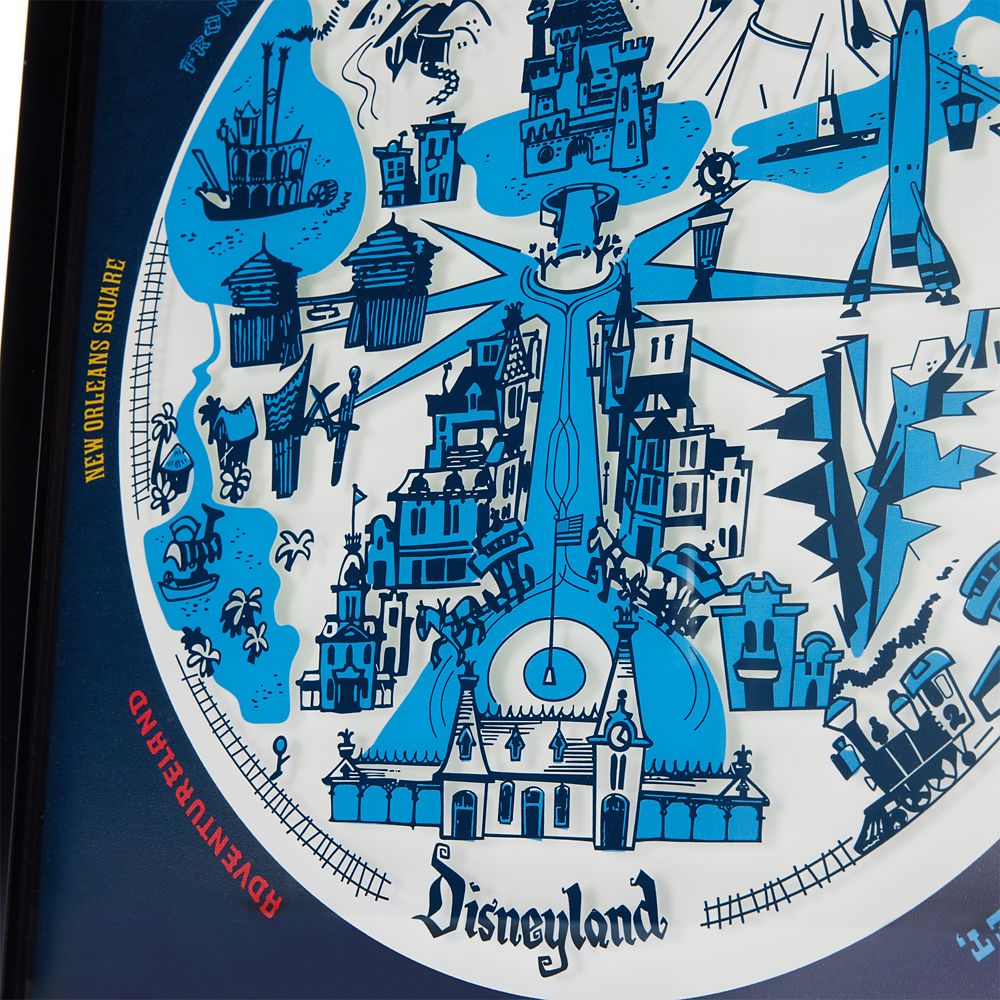 Disneyland 70th Anniversary Map Replica Wall Art