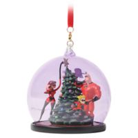 The Incredibles Glass Globe Sketchbook Ornament Official shopDisney