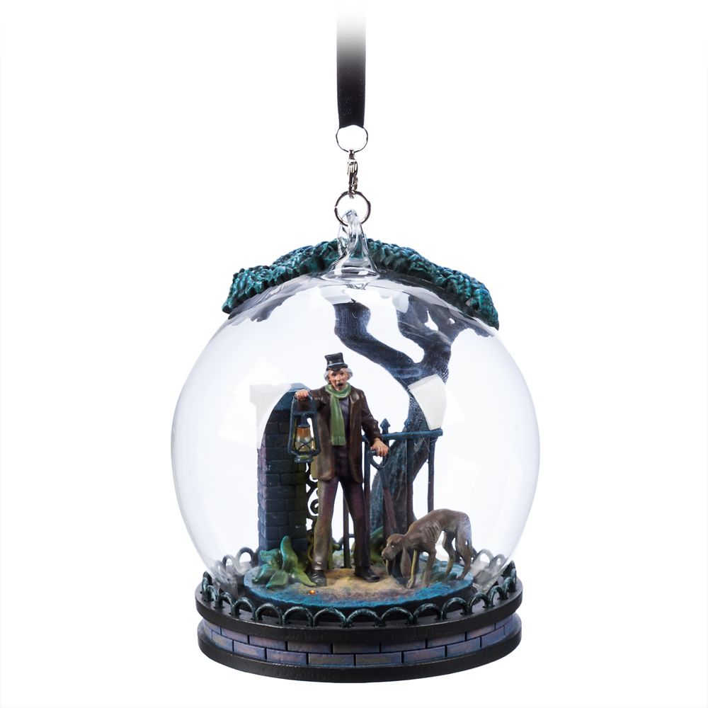 Caretaker and Dog Light-Up Living Magic Sketchbook Ornament &ndash; The Haunted Mansion
