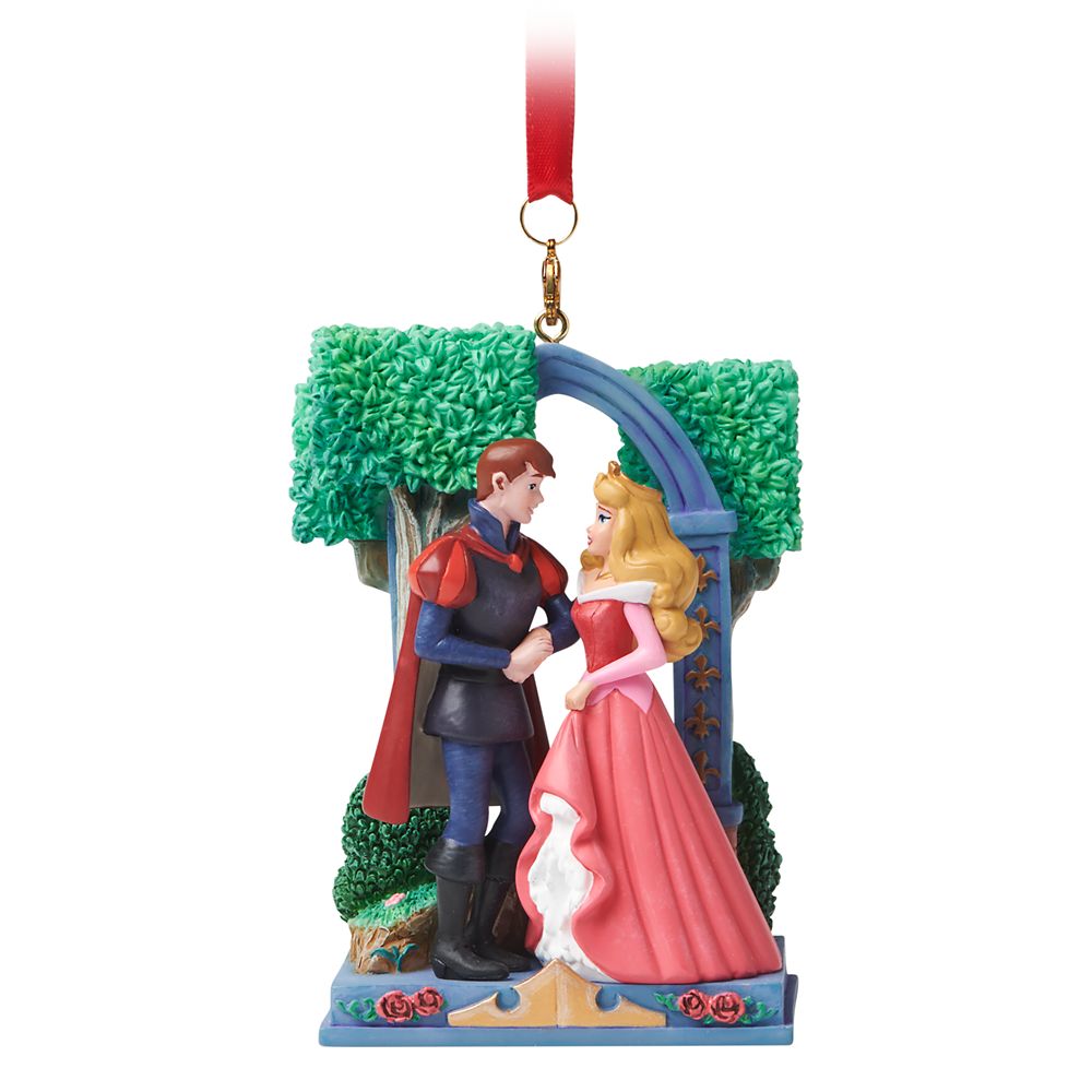 Aurora and Phillip Sketchbook Ornament – Sleeping Beauty – Pink