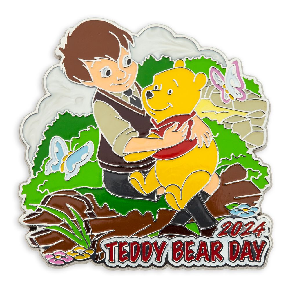 Winnie the Pooh and Christopher Robin Teddy Bear Day 2024 Pin – Limited Edition