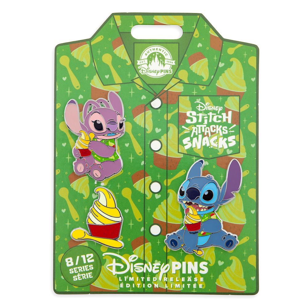 Stitch Attacks Snacks Pin Set – Pineapple Swirl – August – Limited Release