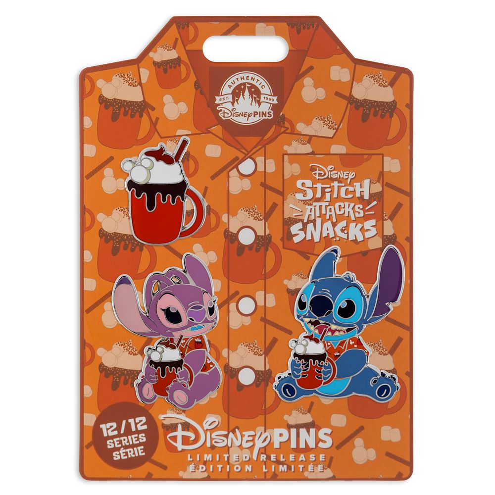 Stitch Attacks Snacks Pin Set – Hot Chocolate – December – Limited Release