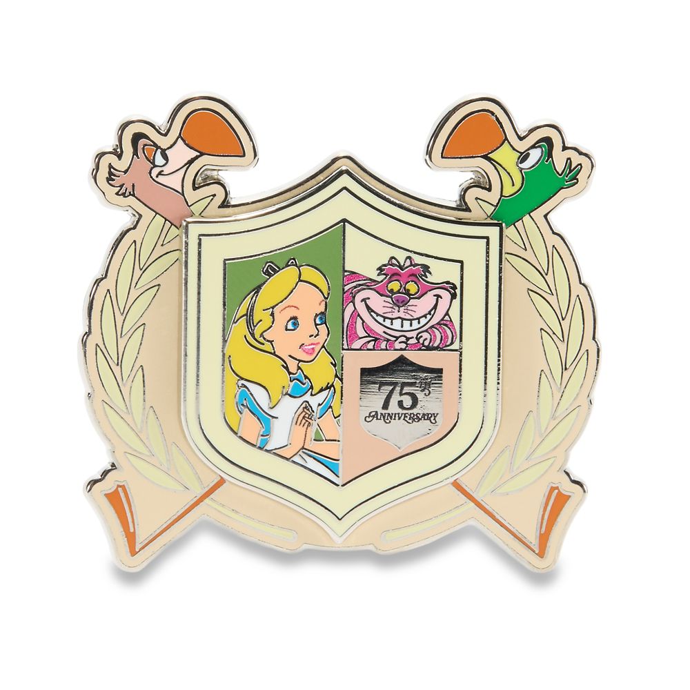 Alice in Wonderland 75th Anniversary Flamingo Crest Pin &ndash; Limited Release