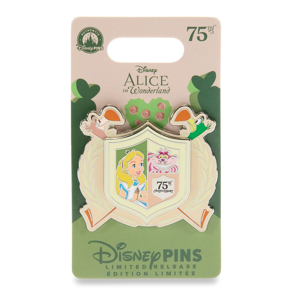 Alice in Wonderland 75th Anniversary Flamingo Crest Pin &ndash; Limited Release