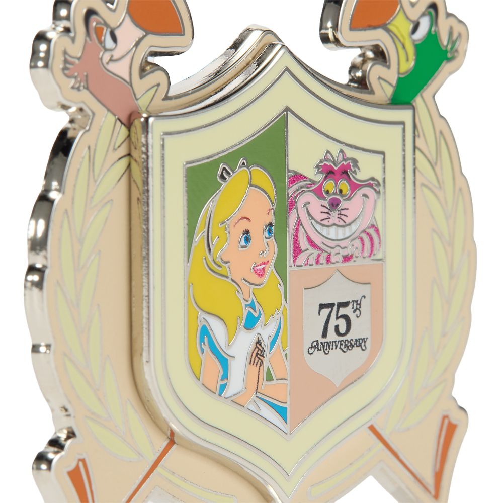 Alice in Wonderland 75th Anniversary Flamingo Crest Pin &ndash; Limited Release