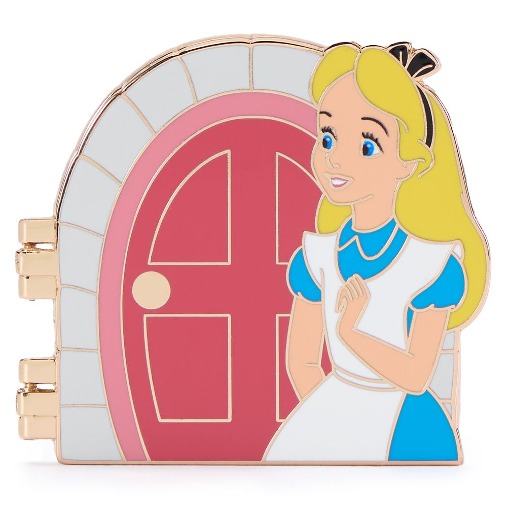 Alice and White Rabbit Hinged Pin &ndash; Alice in Wonderland &ndash; Disney Enchanted Doors &ndash; Limited Edition