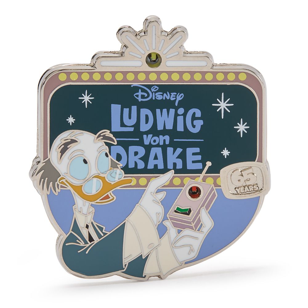 Ludwig Von Drake 65th Anniversary Light-Up Pin &ndash; Walt Disney's Wonderful World of Color &ndash; Limited Release