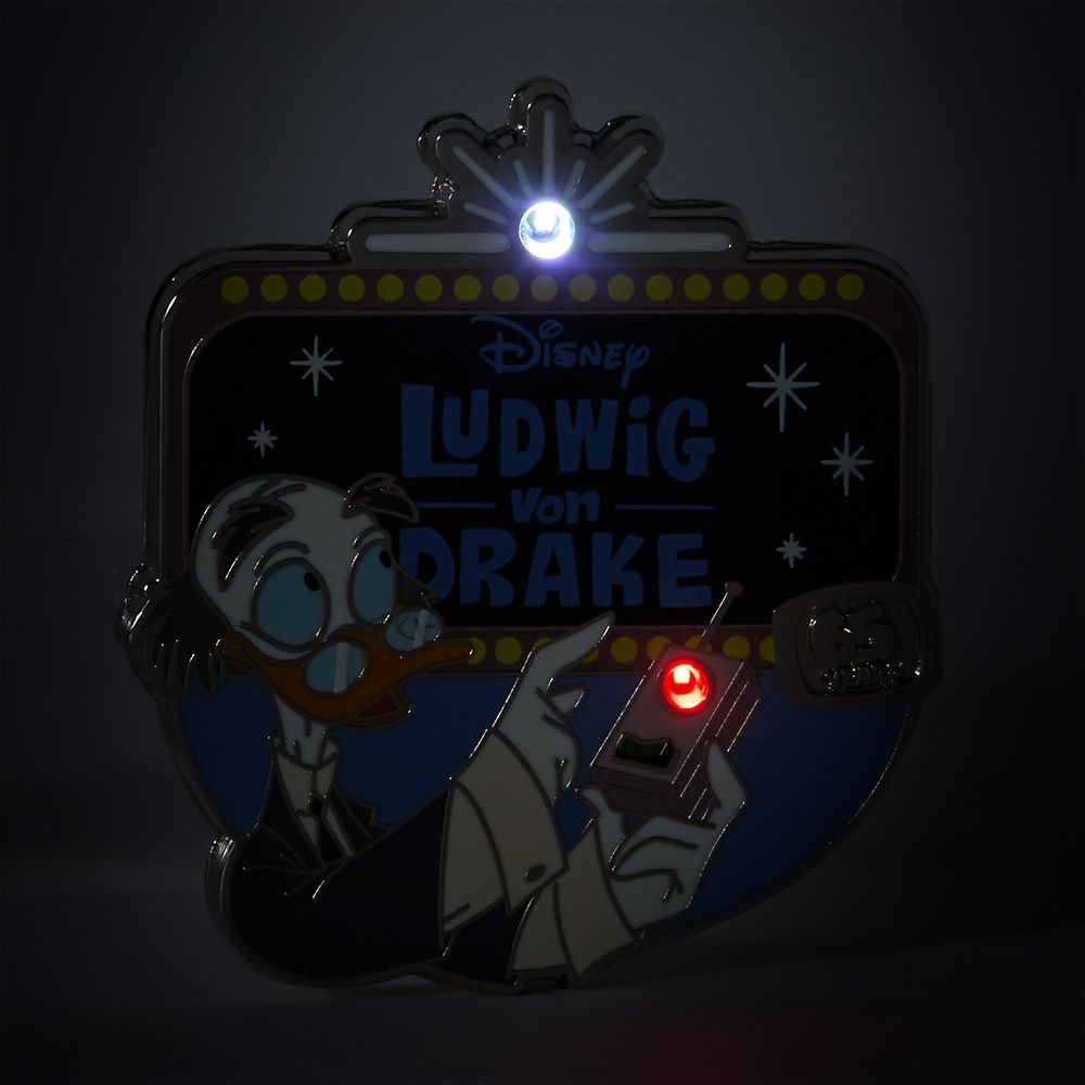 Ludwig Von Drake 65th Anniversary Light-Up Pin &ndash; Walt Disney's Wonderful World of Color &ndash; Limited Release