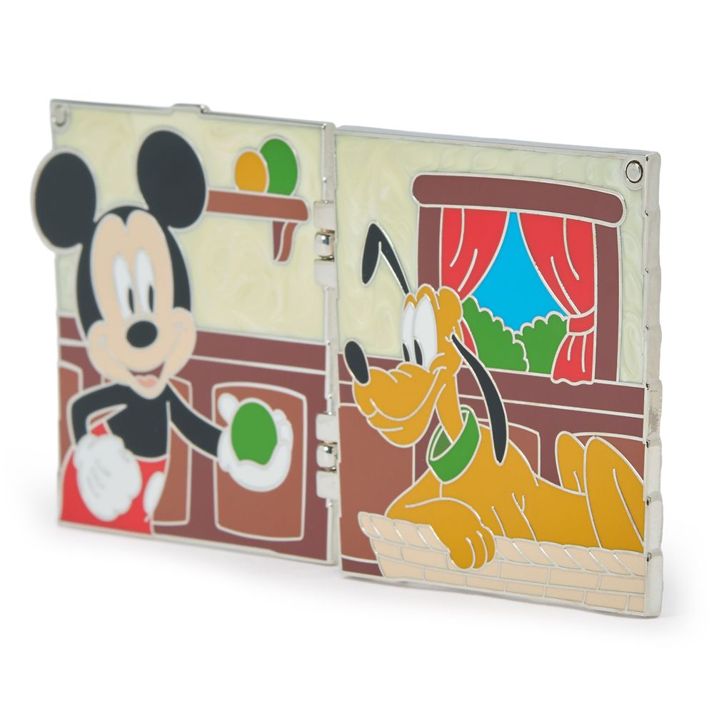 Mickey Mouse and Pluto Hinged Pin &ndash; Disney Enchanted Doors &ndash; Limited Edition