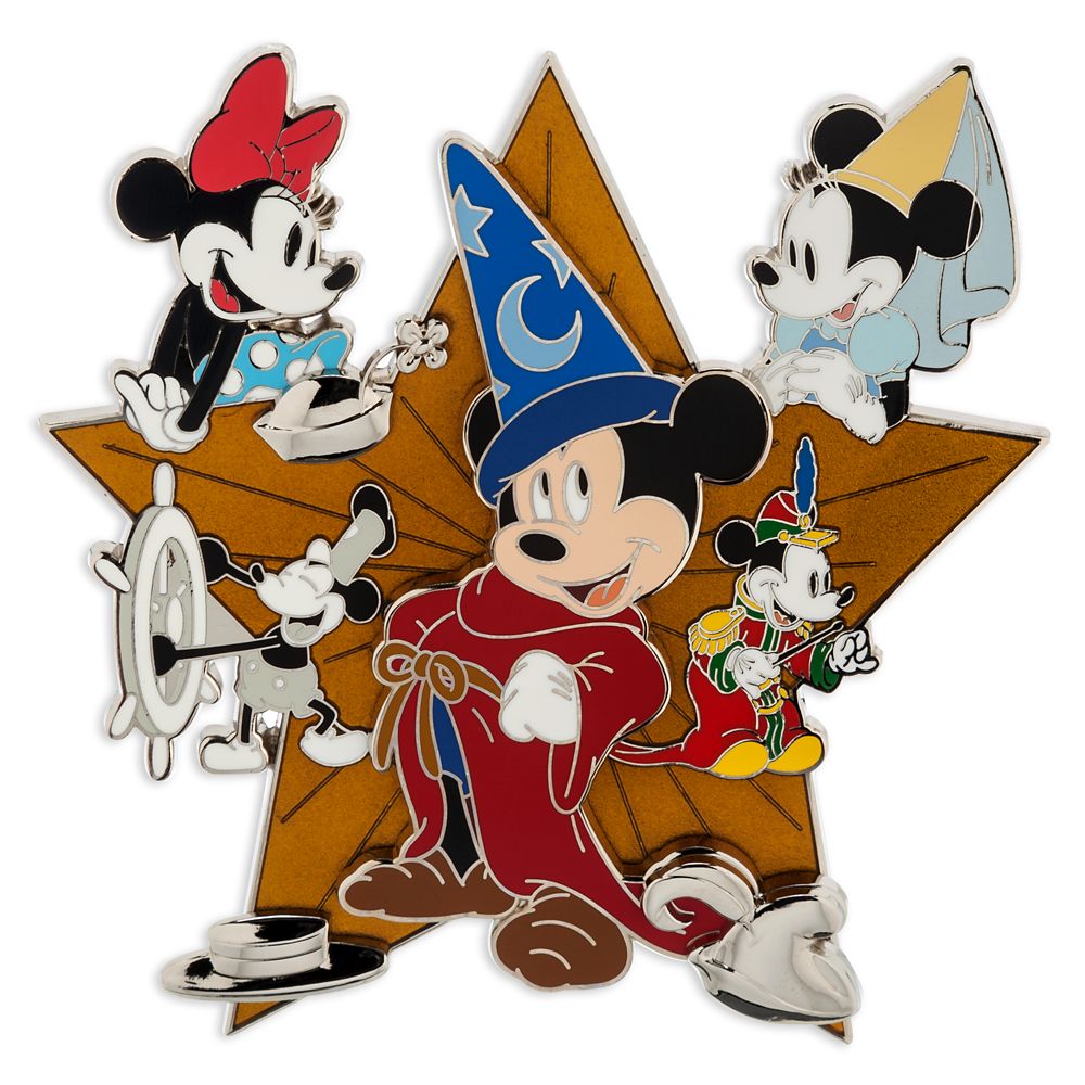 Mickey Mouse And Minnie Mouse 95th Anniversary Jumbo Pin Limited Release Disney Store 