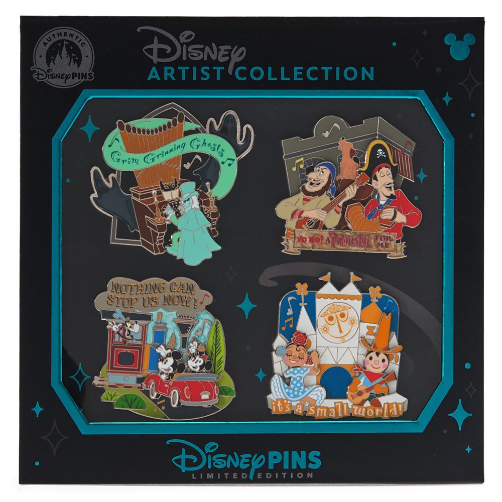 Disney Attractions Songs Pin Set &ndash; Disney Artist Collection by Robert Schilling and Jason Peltz &ndash; Limited Edition