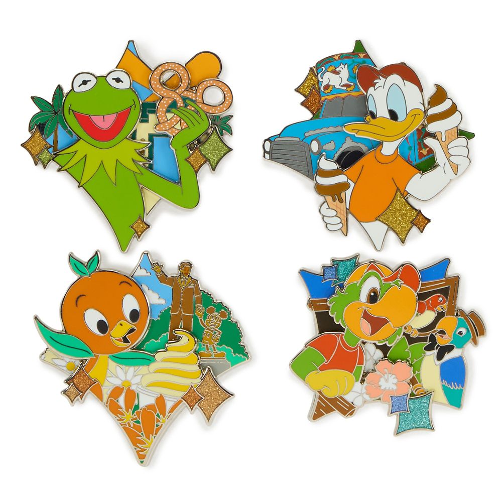 Disney Characters at Disney Parks Pin Set &ndash; Disney Artist Collection by Jes Willis and Pati Pereira &ndash; Limited Edition