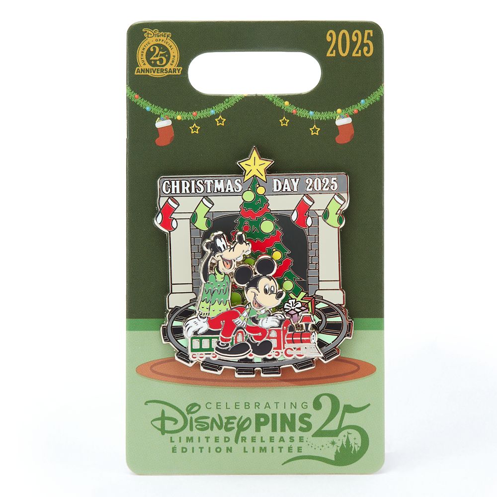 Mickey Mouse and Goofy Christmas Day 2025 Slider Pin &ndash; Limited Release