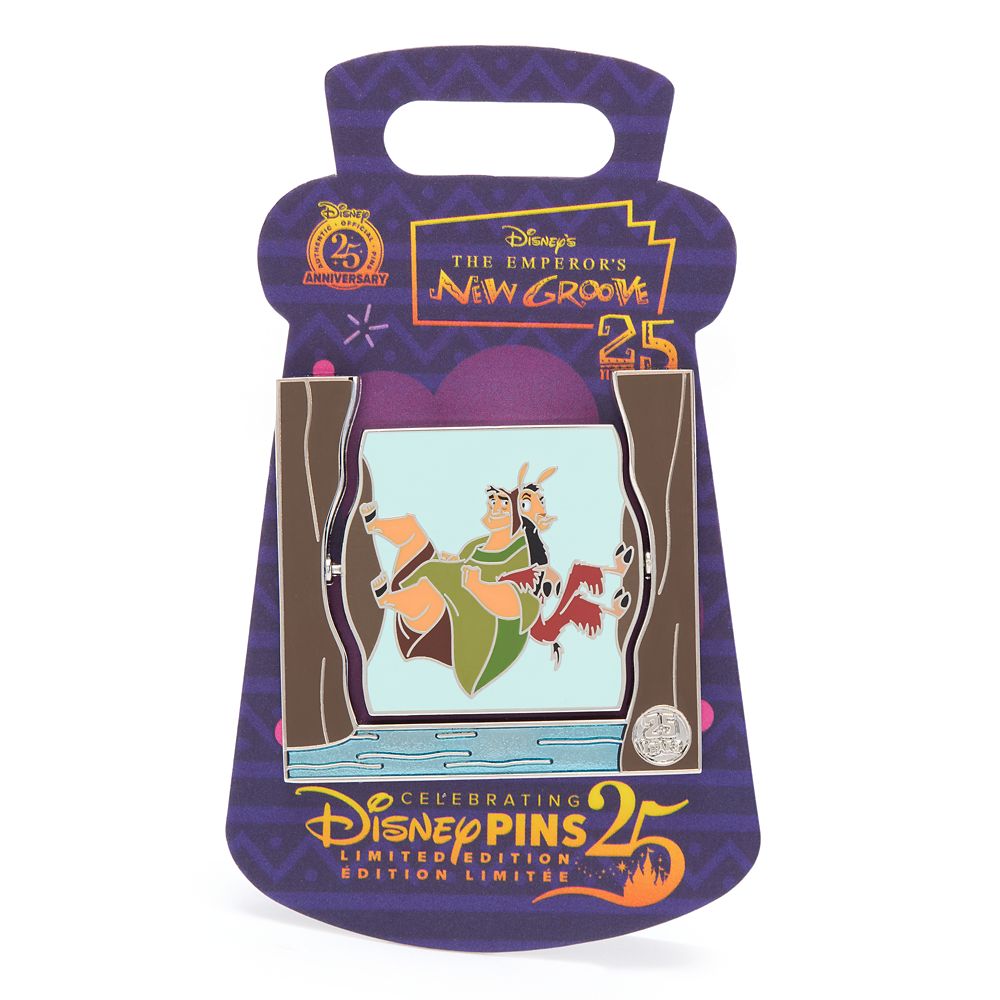 Kuzco and Pacha Spinner Pin &ndash; The Emperor's New Groove 25th Anniversary &ndash; Limited Edition