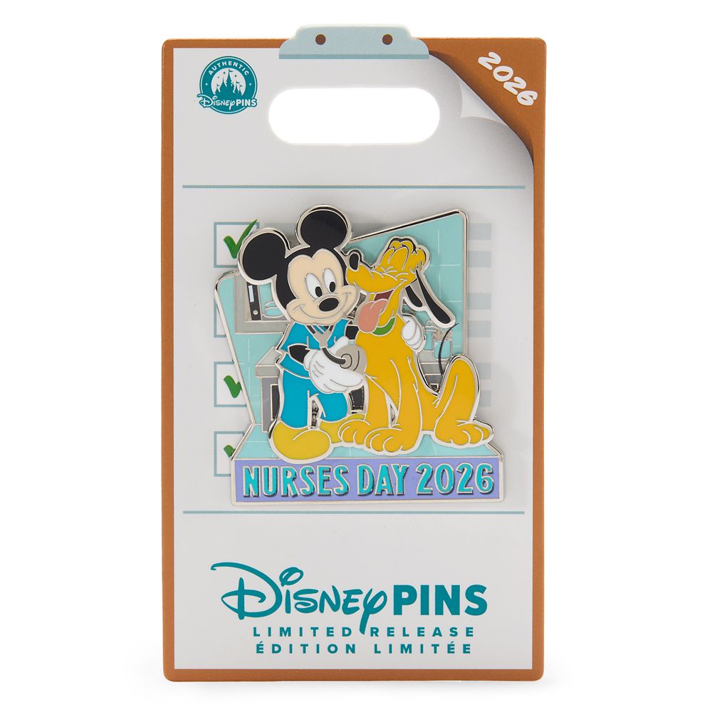 Mickey Mouse and Pluto Nurse's Day 2026 Pin &ndash; Limited Release