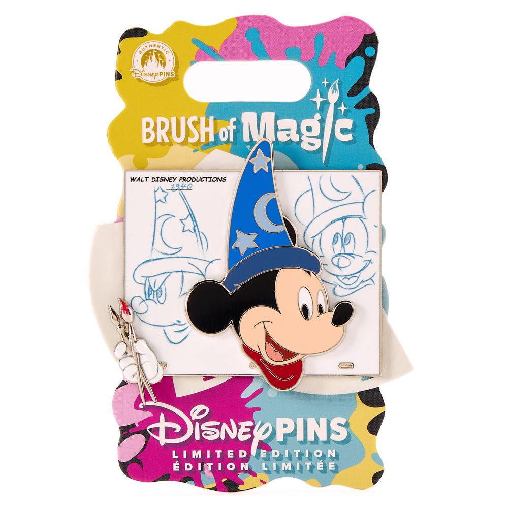 Sorcerer Mickey Mouse Pin &ndash; Fantasia &ndash;&nbsp;Brush of Magic &ndash; Limited Edition