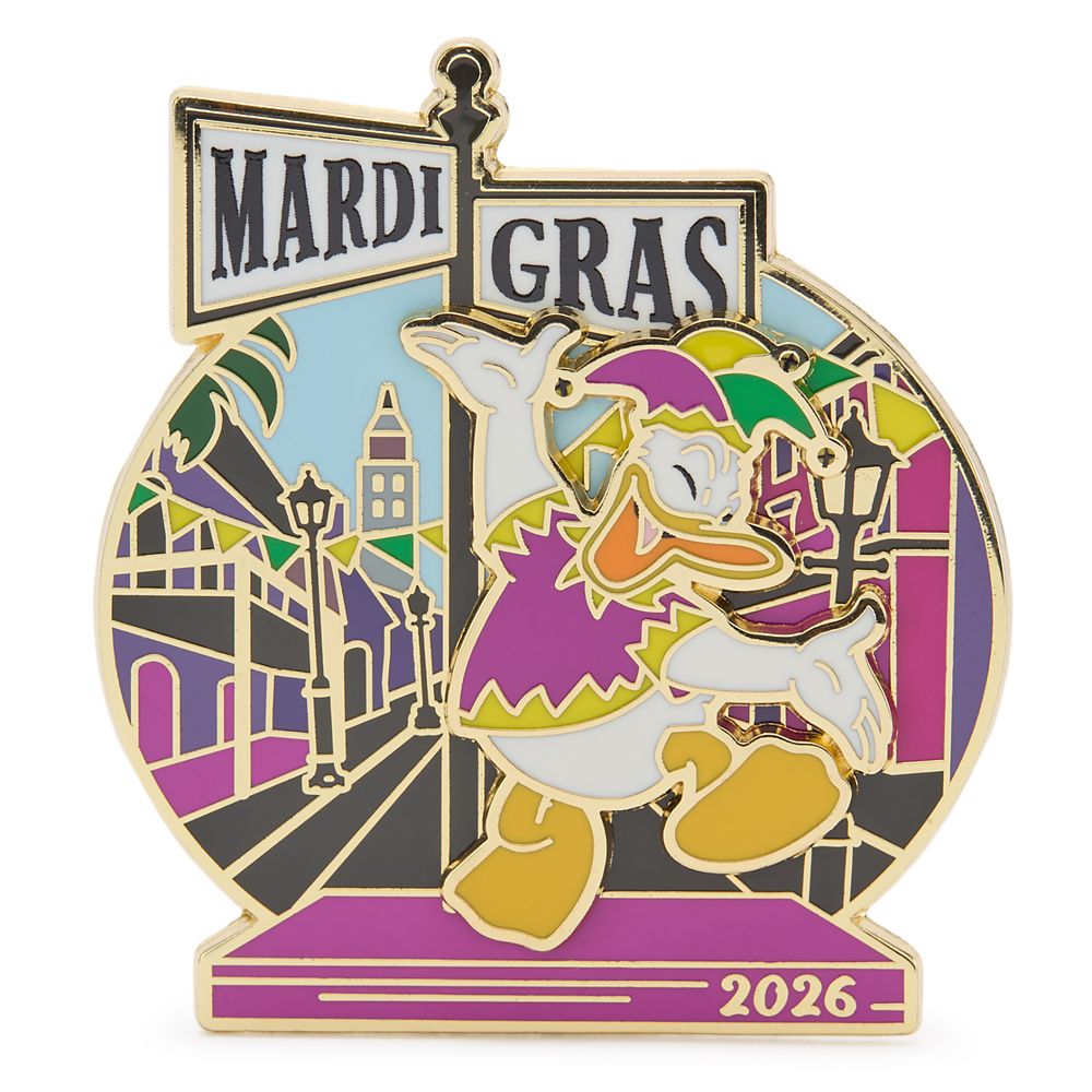 Donald Duck Mardi Gras 2026 Pivot Pin &ndash; Limited Edition