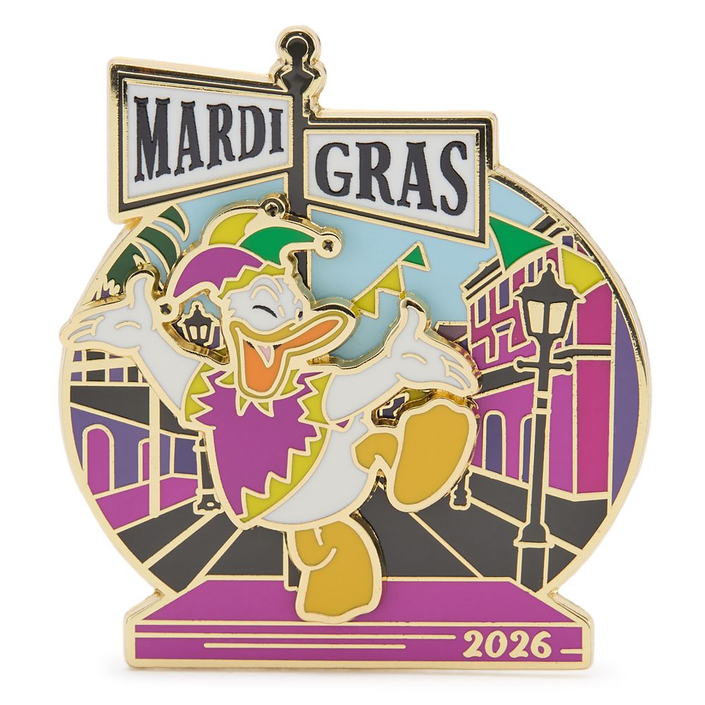 Donald Duck Mardi Gras 2026 Pivot Pin &ndash; Limited Edition
