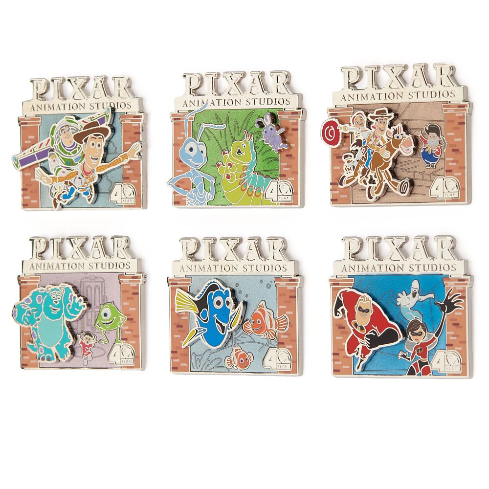 Pixar Animation Studios 40 Years Pin Set 1 &ndash; Limited Edition